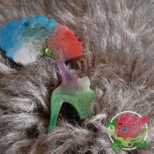 Swirly AfroPuff Keychain